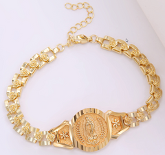 Elegant Virgin Mary Bracelet – Luxury Design in Silver or Gold